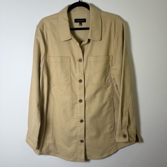 Talbots Jackets & Blazers - Talbots Textured Shacket Neutral Size XL Pockets